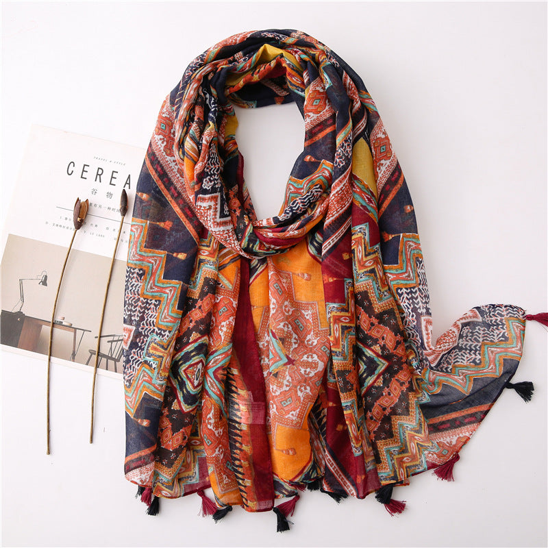 Vintage siidist tepitud sall