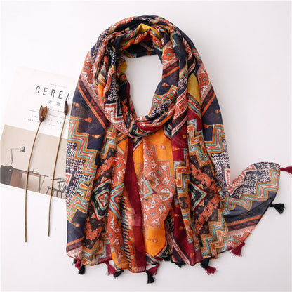 Vintage siidist tepitud sall