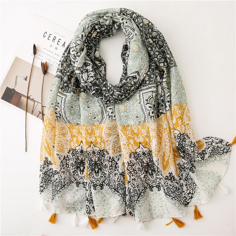Vintage siidist tepitud sall