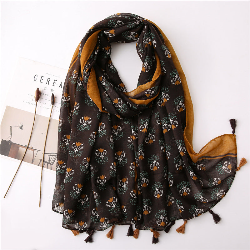 Vintage siidist tepitud sall