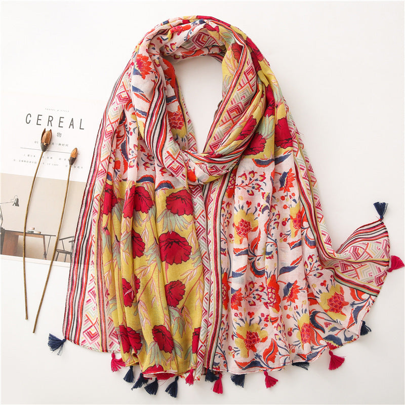 Vintage siidist tepitud sall