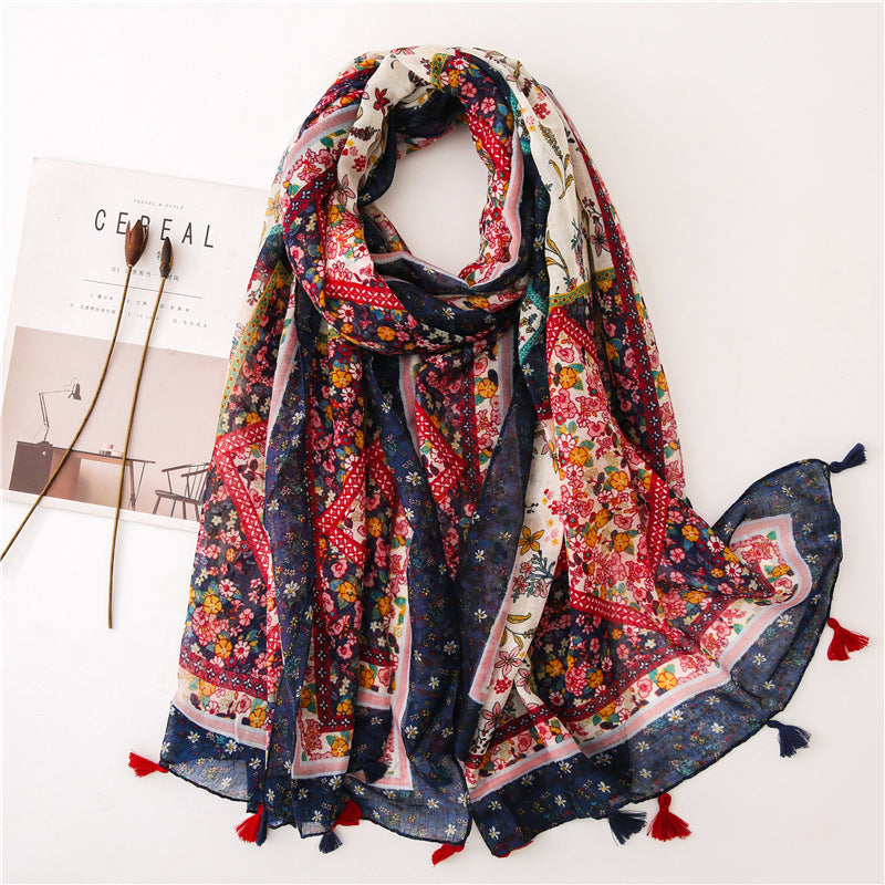 Vintage siidist tepitud sall