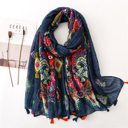 Vintage siidist tepitud sall