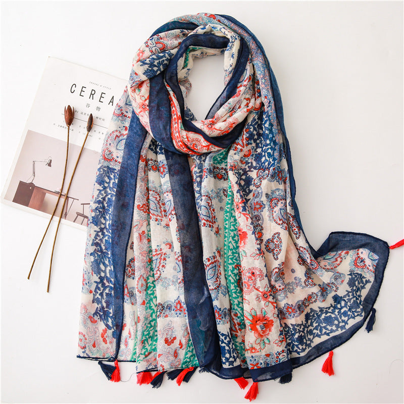 Vintage siidist tepitud sall