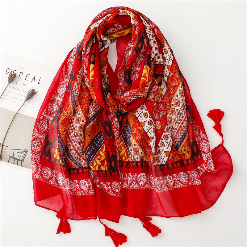 Vintage siidist tepitud sall