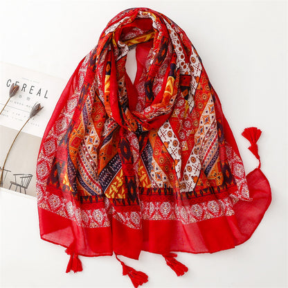 Vintage siidist tepitud sall