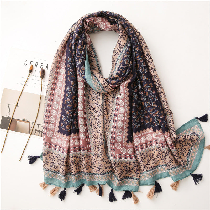 Vintage siidist tepitud sall