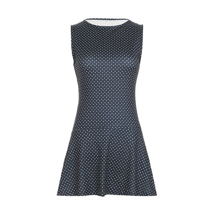 Polka-täpiline varrukateta kleit